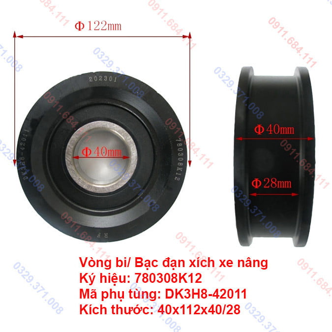 Bạc đạn Xích DK3H8-42011