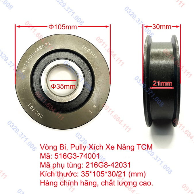 Vòng Bi Xích Xe Nâng 516G3-74001