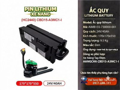 Pin Lithium Xe Nâng HANGCHA CBD15-AMC1-I 24V 40Ah