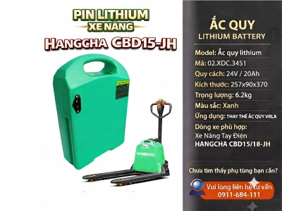 Pin Lithium Xe Nâng HANGCHA CBD15-JH 24V20Ah