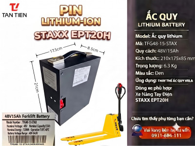 Pin Lithium Xe Nâng Staxx EPT20H TFG48-15-STAX