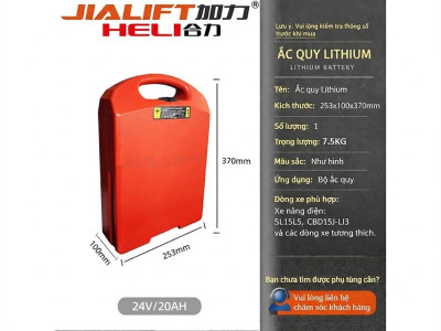 Pin Lithium Xe Nâng Tay Jialift SL15L3 24V20Ah