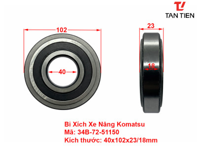 Bi Xích Xe Nâng Komatsu 34B-72-51150