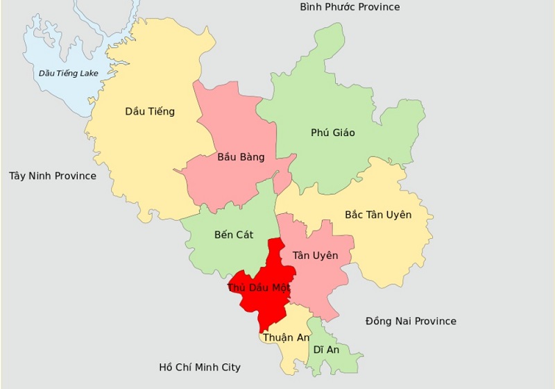 vị trí địa lý của tỉnh bình dương