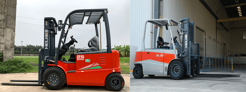 xe nâng điện ngồi lái sử dụng pin lithium