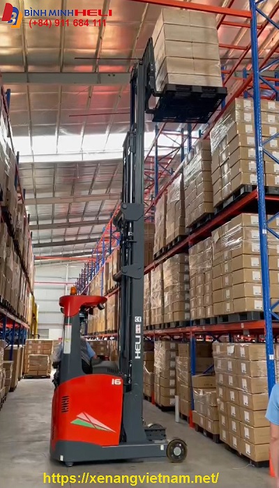 xe nâng điện đứng lái reach truck 2.5 tấn