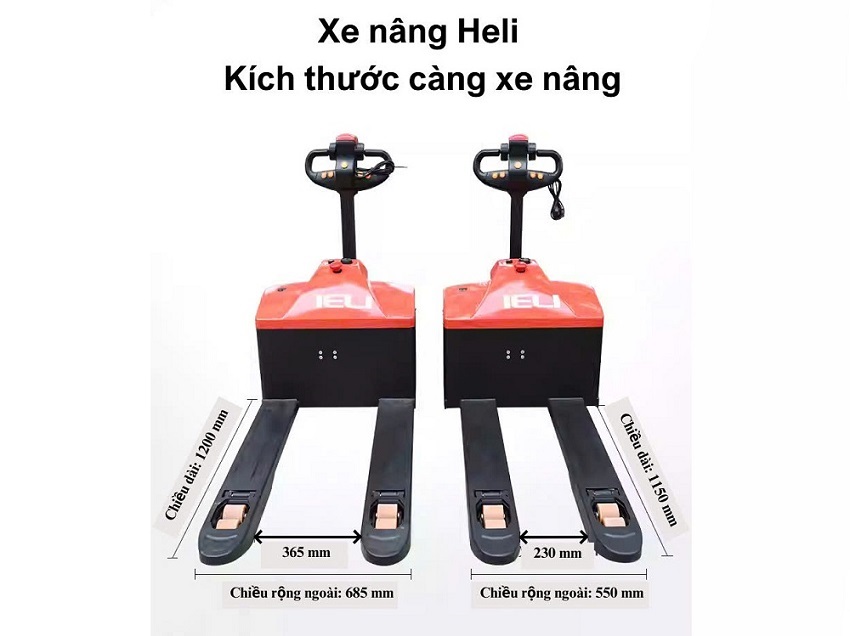Xe nâng Tay 3 Tấn Chạy Điện Càng 550 và càng 685