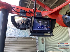 Gương chiếu hậu và camera xe nâng điện kệ đôi 