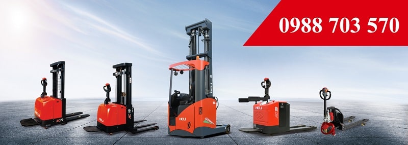 xe nâng điện đứng lái heli