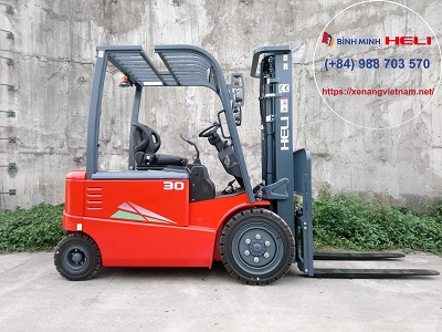 xe nâng điện ngồi lái 4 bánh 3 tấn 
