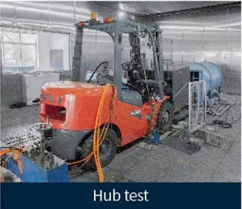 test trọng tâm xe nâng điện lithium 3.5 tấn k2 series