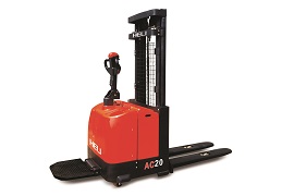 xe nâng đện đứng lái stacker