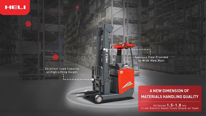 Xe Nâng Điện Đứng Lái Reach Truck 1 Tấn