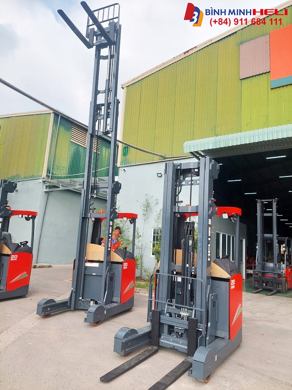 Xe Nâng Điện Đứng Lái HELI Ắc Quy Lithium