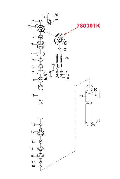 Bạc Đạn Xích Xe nâng
