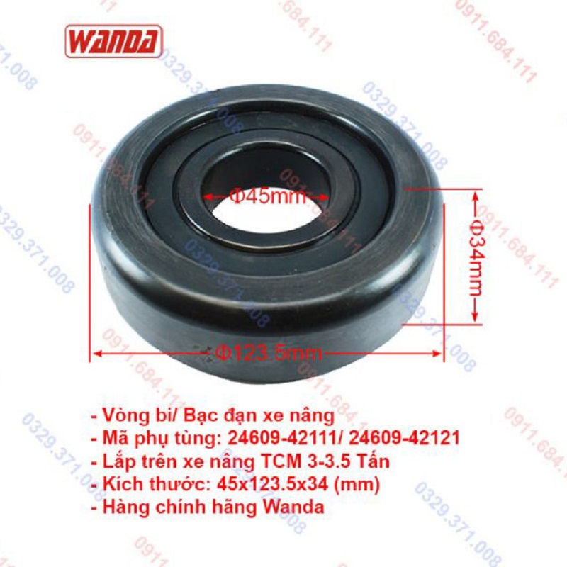 v Kích Thước Bạc Đạn Xe Nâng 24609-42111 (24609-42121)