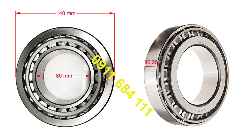 Kích thước vòng bị 32216
