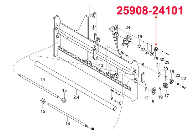 Vị Trí Lắp Đặt Bạc Đạn Khung Nâng 25908-24101 Vị Trí Lắp Đặt Bạc Đạn Khung Nâng 25908-24101