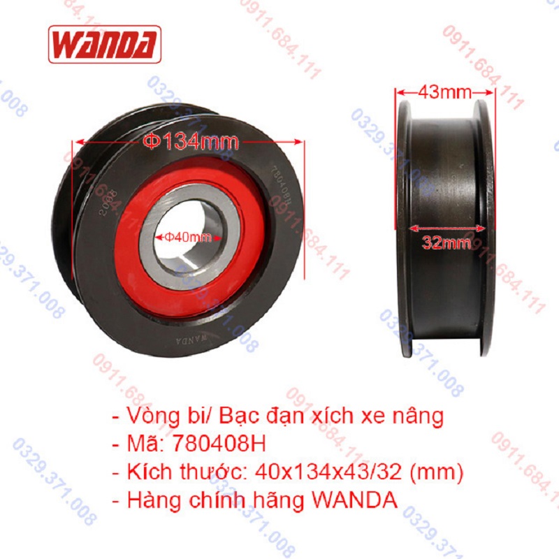 Kích Thước Tổng Thể Bạc Đạn Xích 780408H Kích Thước Tổng Thể Bạc Đạn Xích ZC-780408H