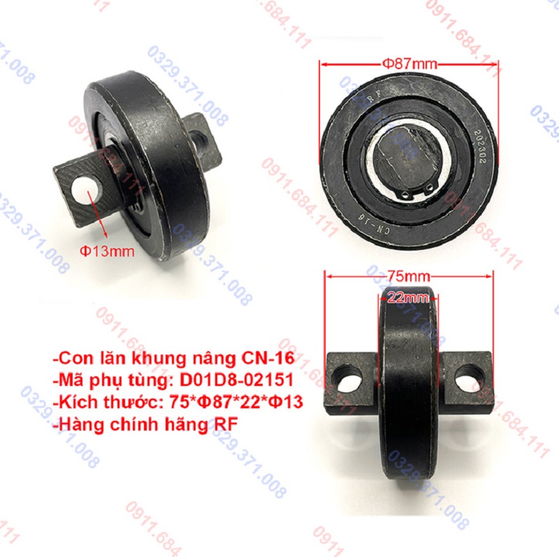 Kích Thước Con Lăn D01D8-02151 Kích Thước Con Lăn D01D8-02151