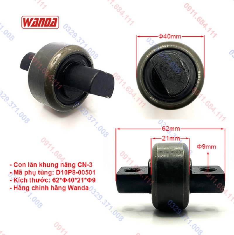 Kích Thước Con Lăn D10P8-00501, CN-3-WD Kích Thước Con Lăn D10P8-00501, CN-3-WD