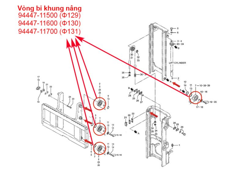 Vòng B Xe Nâng 94447-11500 Vòng B Xe Nâng 94447-11500