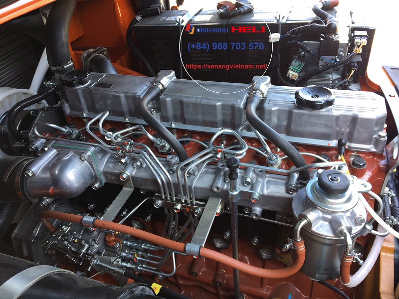 động cơ mitsubishi S6S trên xe nâng heli 5 tấn